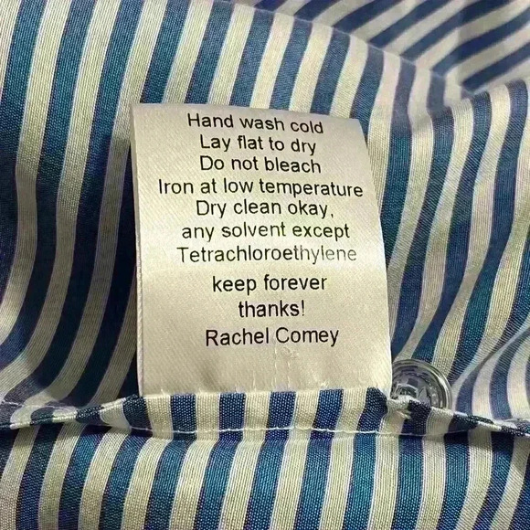 Rachel Comey Clipse Dress Size 6 Silk Blend Striped Midi Maxi Pocketed Chic - Picture 7 of 10